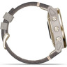 Часы GARMIN FENIX 6S PRO SOLAR LIGHT GOLD WITH SHALE GREY SUEDE BAND 010-02409-26